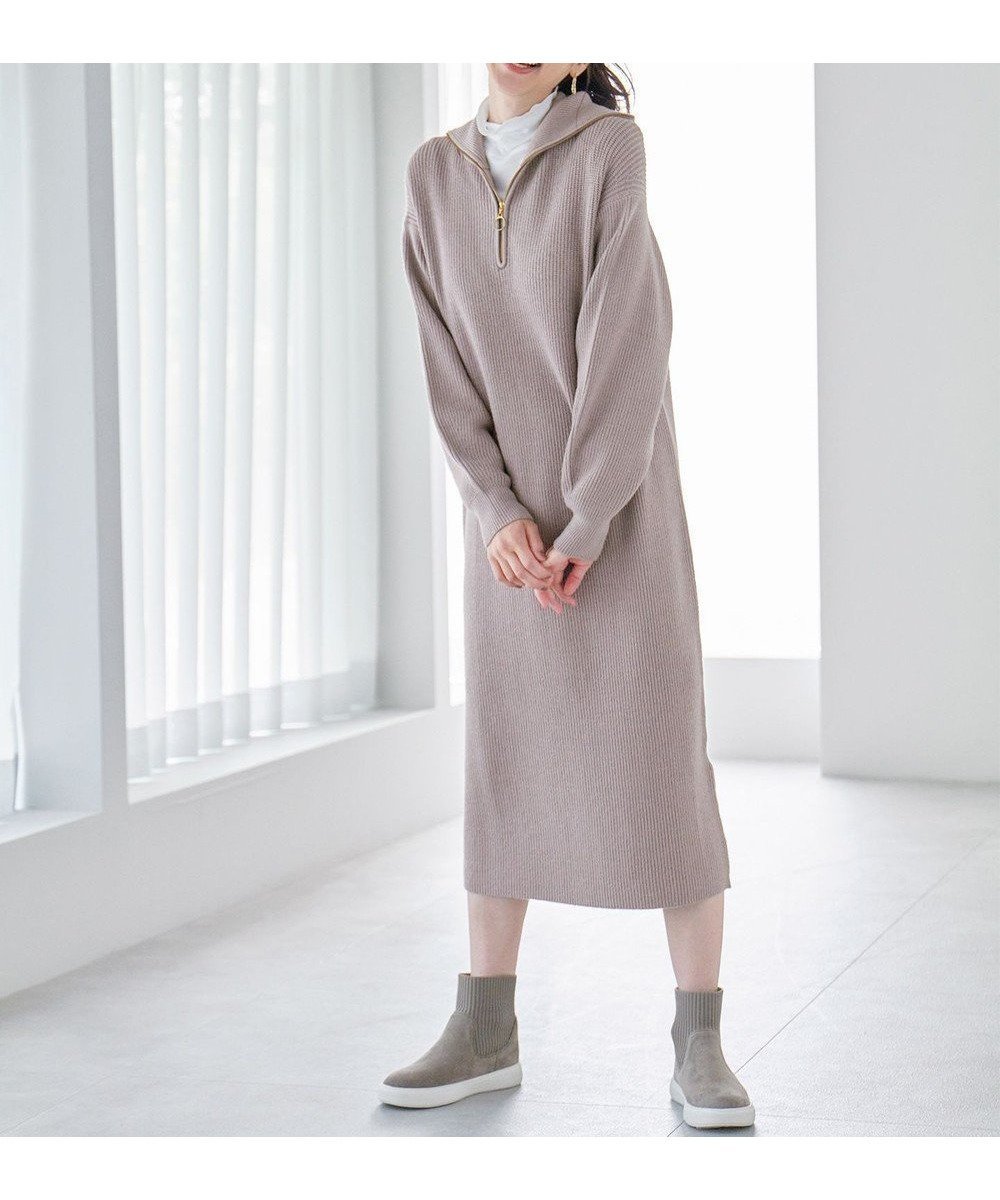 【エニー/ANY】の【洗濯機可能】ハーフジップニットワンピース 人気、トレンドファッション・服の通販 founy(ファニー) ファッション Fashion レディースファッション Fashion for Women ワンピース Dresses ニットワンピース Knit Dresses おすすめ Recommended / Our Picks インナー Innerwear ジップ Zip, Zipper ストレート Straight, Straight Cut チャーム Charm, Pendant デニム Denim, Jeans Material トレンド Trend, Trending Now A/W・秋冬 Autumn/Winter other-1|ID: prp329100004775561 ipo3291000000034616592
