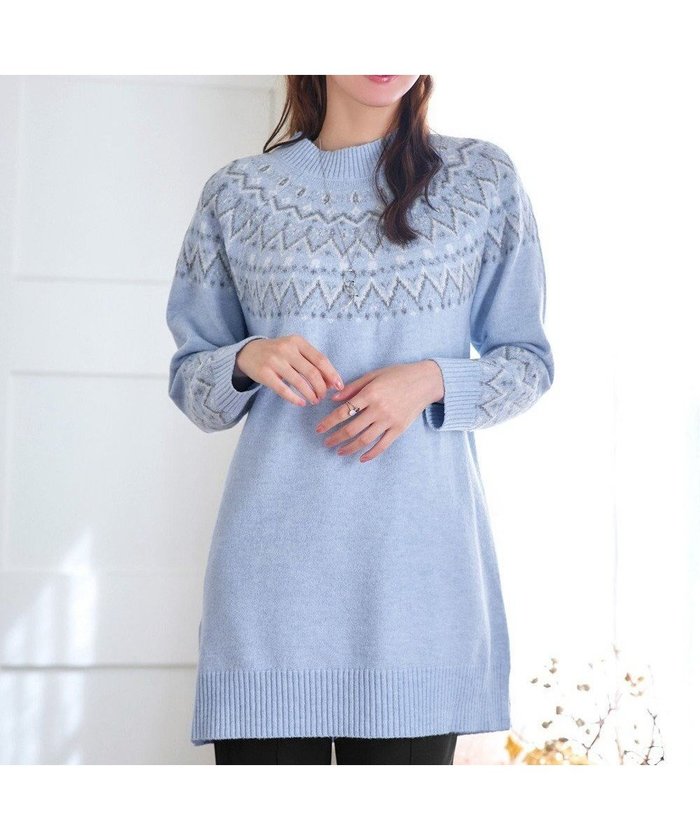 【ティアクラッセ/Tiaclasse】のヤクタッチ求心JQチュニック インテリア・キッズ・メンズ・レディースファッション・服の通販 founy(ファニー) https://founy.com/ ファッション Fashion レディースファッション Fashion for Women トップス・カットソー Cut & Sew Tops ニット Knit Tops & Sweaters ウォッシャブル Machine Washable 洗える Machine Washable 秋 Autumn シューズ Shoes, Footwear ジャカード／ジャガード Jacquard, Woven Pattern スリット Slit, Slit Detail セーター Sweater, Knitwear チュニック Tunic, Long Top ポケット Pocket, Pocket Detail ミックス Mix, Mixed Style ロング Long, Long-Length 冬 Winter / This Winter A/W・秋冬 Autumn/Winter 再入荷 Restock / Back in Stock 新作・新入荷 New Arrivals / New In |ID: prp329100004775563 ipo3291000000035314212