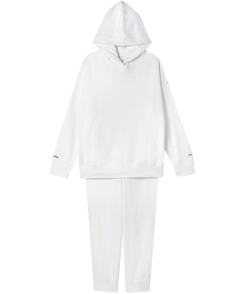 【ウンナナクール/une nana cool】の【綿混】あくびのお嬢さんのブークレー裏毛フーディー インテリア・キッズ・メンズ・レディースファッション・服の通販 founy(ファニー) ファッション Fashion レディースファッション Fashion for Women パジャマ Pajamas, Sleepwear プリント Print, Printed Pattern ポケット Pocket, Pocket Detail おすすめ Recommended / Our Picks ホワイト|ID: prp329100004775566 ipo3291000000034616724