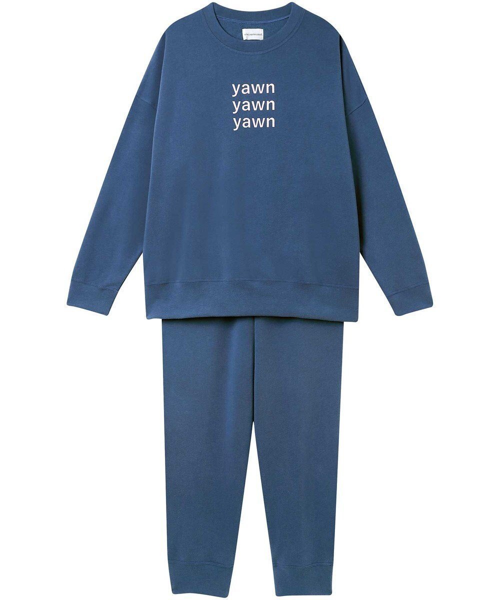 【ウンナナクール/une nana cool】の【綿混】あくびのお嬢さんのなめらか裏毛プルオーバー インテリア・キッズ・メンズ・レディースファッション・服の通販 founy(ファニー) ファッション Fashion レディースファッション Fashion for Women トップス・カットソー Cut & Sew Tops カジュアルプルオーバー・ニットトップス Pullovers & Knit Tops / Casual Pullovers なめらか Smooth, Silky Texture パジャマ Pajamas, Sleepwear プリント Print, Printed Pattern ポケット Pocket, Pocket Detail おすすめ Recommended / Our Picks ブルー|ID: prp329100004775567 ipo3291000000034616729