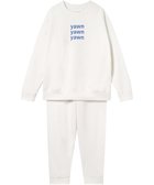 【ウンナナクール/une nana cool】の【綿100%】あくびのお嬢さんの裏毛プルオーバー ホワイト|ID: prp329100004775568 ipo3291000000034616741