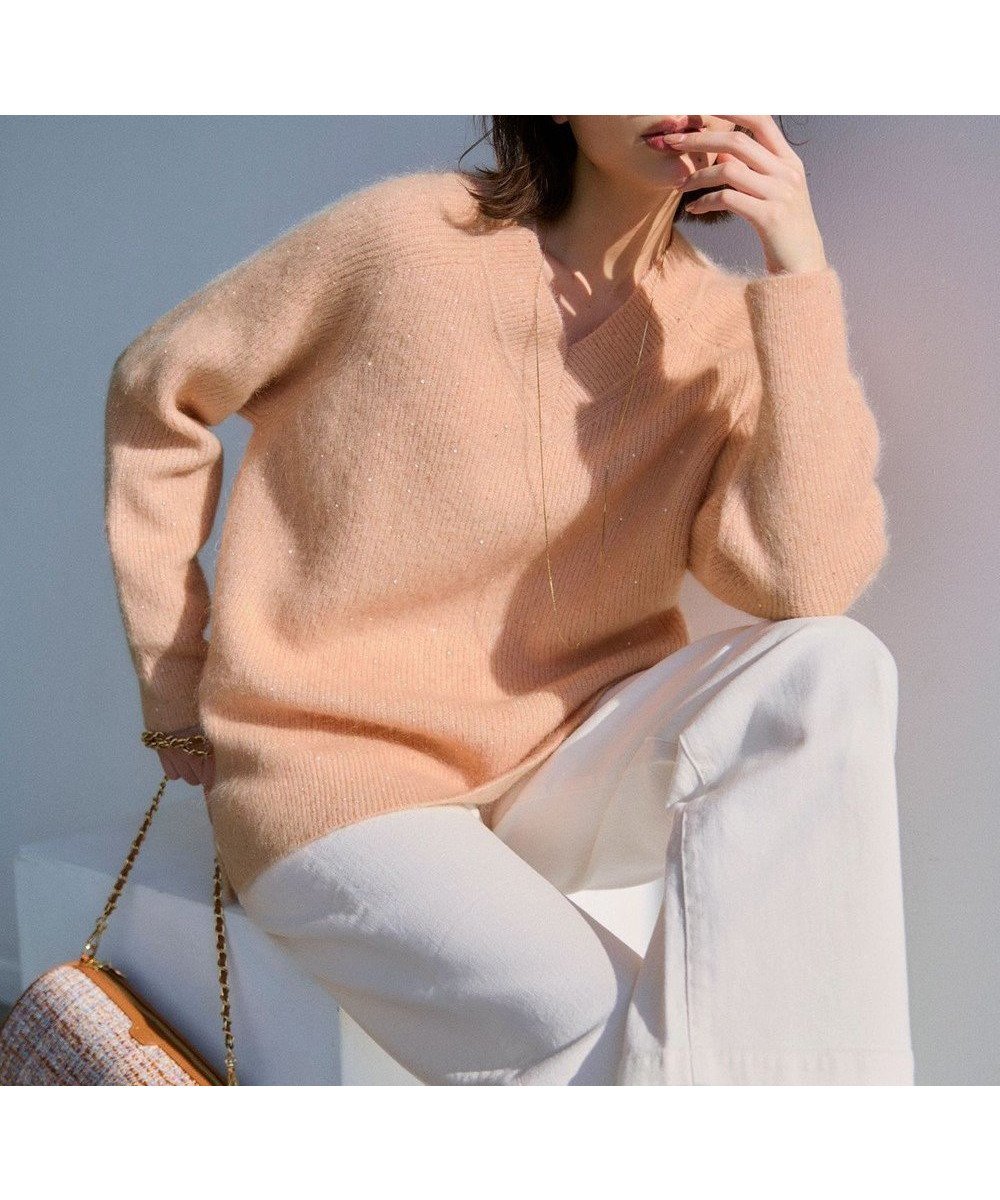 【23区/NIJYUSANKU】のモヘヤミックススパングル Vネック ニット 人気、トレンドファッション・服の通販 founy(ファニー) ファッション Fashion レディースファッション Fashion for Women トップス・カットソー Cut & Sew Tops ニット Knit Tops & Sweaters Vネックトップス V-Neck Tops / V-Cut Neckline Shirts アクセサリー Fashion Accessories 春 Spring 畦 Ribbed Knit シンプル Simple, Minimal スパンコール Sequins, Sequin Embellishment セーター Sweater, Knitwear A/W・秋冬 Autumn/Winter 冬 Winter / This Winter エレガント 上品 Elegant 2025年 2025 2025-2026秋冬・A/W Autumn/Winter 2025–26 AW25–26 other-1|ID: prp329100004775581 ipo3291000000035613616