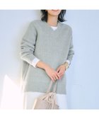 【23区/NIJYUSANKU】のモヘヤミックススパングル Vネック ニット ライトグリーン系|ID:prp329100004775581