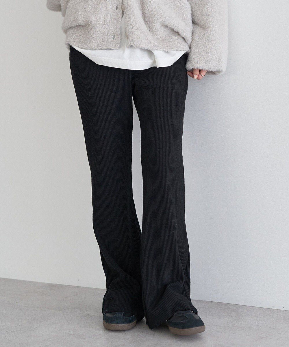 【アースミュージックアンドエコロジー/earth music&ecology】のセルフカットテレコフレアパンツ 人気、トレンドファッション・服の通販 founy(ファニー) 　ファッション　Fashion　レディースファッション　Fashion for Women　パンツ　Pants & Trousers　ストレッチ　Stretch, Stretchy Fabric　フレア　Flare, Flared　ベーシック　Basic, Essential　ポケット　Pocket, Pocket Detail　A/W・秋冬　Autumn/Winter　 other-1|ID: prp329100004775583 ipo3291000000034616873