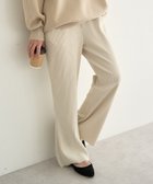 【アースミュージックアンドエコロジー/earth music&ecology】のセルフカットテレコフレアパンツ Light Beige|ID: prp329100004775583 ipo3291000000034616877