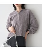 【アースミュージックアンドエコロジー/earth music&ecology】のベロアフーディージップニットカーディガン Gray|ID: prp329100004775584 ipo3291000000034616886