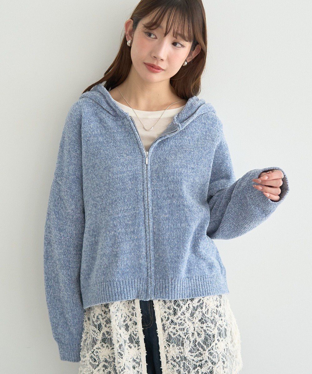 【アースミュージックアンドエコロジー/earth music&ecology】のベロアフーディージップニットカーディガン インテリア・キッズ・メンズ・レディースファッション・服の通販 founy(ファニー) ファッション Fashion レディースファッション Fashion for Women トップス・カットソー Cut & Sew Tops ニット Knit Tops & Sweaters カーディガン・羽織り Layered Style Cardigans ベロアトップス Velour Tops / Velvet-Look Items カーゴパンツ Cargo Pants, Utility Pants カーディガン Cardigan, Knitwear コンパクト Compact, Small Size ショルダー Shoulder, Shoulder Strap トレンド Trend, Trending Now ドロップ Drop Shoulder, Dropped Style ベロア Velour, Soft Velvet ボトム Bottoms, Lower Wear ポケット Pocket, Pocket Detail ワイド Wide, Wide Fit A/W・秋冬 Autumn/Winter 羽織 Haori, Light Jacket Blue|ID: prp329100004775584 ipo3291000000034616890