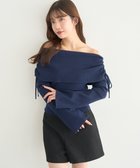 【アースミュージックアンドエコロジー/earth music&ecology】のリボンギャザーオフショルニットプルオーバー 人気、トレンドファッション・服の通販 founy(ファニー) ファッション Fashion レディースファッション Fashion for Women トップス・カットソー Cut & Sew Tops ニット Knit Tops & Sweaters カジュアルプルオーバー・ニットトップス Pullovers & Knit Tops / Casual Pullovers おすすめ Recommended / Our Picks ギャザー Gathered, Ruffled コンパクト Compact, Small Size セーター Sweater, Knitwear フェミニン Feminine, Girly ボトム Bottoms, Lower Wear ポケット Pocket, Pocket Detail 今季 This Season, Current Season A/W・秋冬 Autumn/Winter thumbnail Navy|ID: prp329100004775589 ipo3291000000034616920