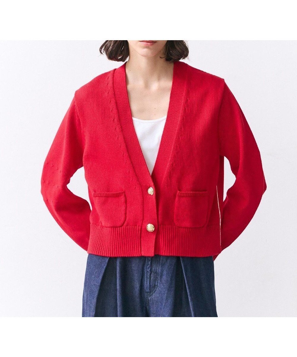 【ベイジ,/BEIGE,】のHELIODOR / マリンボタンクロップドカーディガン インテリア・キッズ・メンズ・レディースファッション・服の通販 founy(ファニー) ファッション Fashion レディースファッション Fashion for Women トップス・カットソー Cut & Sew Tops ニット Knit Tops & Sweaters カーディガン・羽織り Layered Style Cardigans おすすめ Recommended / Our Picks インナー Innerwear カーディガン Cardigan, Knitwear コンパクト Compact, Small Size ストレッチ Stretch, Stretchy Fabric セーター Sweater, Knitwear フォルム Silhouette, Form ベーシック Basic, Essential ロング Long, Long-Length 夏 Summer 春 Spring S/S・春夏 SS, Spring/Summer, Warm Season Red|ID: prp329100004775596 ipo3291000000034616976