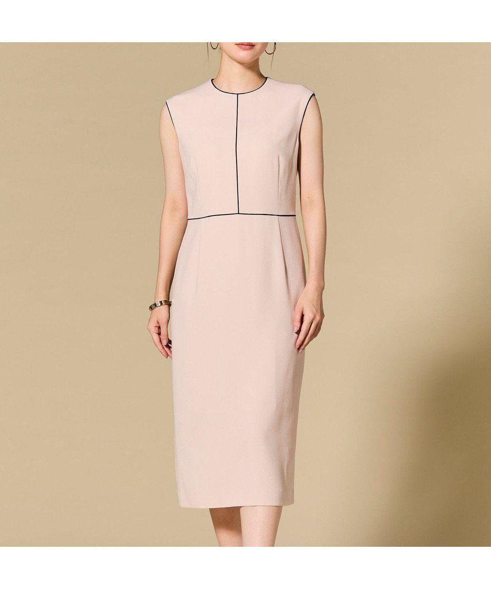 【ベイジ,/BEIGE,】の【セットアップ対応】CINDY / クルーネックドレス 人気、トレンドファッション・服の通販 founy(ファニー) 　ファッション　Fashion　レディースファッション　Fashion for Women　ワンピース　Dresses　フォーマル・パーティードレス・結婚式用ドレス　Elegant & Casual Dresses　ウォッシャブル　Machine Washable　オケージョン　Occasion Wear　サテン　Satin, Glossy Fabric　シンプル　Simple, Minimal　ジャケット　Jacket, Outerwear　ストレッチ　Stretch, Stretchy Fabric　セットアップ　Set-Up, Coordinated Outfit　センター　Center, Center Line　人気　Popular, Best Seller　パイピング　Piping, Trim Design　ペチコート　Petticoat, Underskirt　A/W・秋冬　Autumn/Winter　S/S・春夏　SS, Spring/Summer, Warm Season　おすすめ　Recommended / Our Picks　夏　Summer　ビジネス 仕事 通勤　Business / Work / Commuting　 other-1|ID: prp329100004775600 ipo3291000000034617031