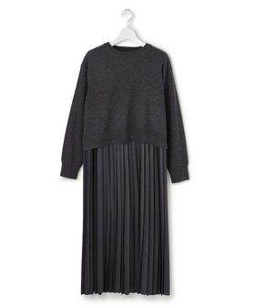 【23区/NIJYUSANKU】 【先行予約/洗える】ニットセットアップ プリーツコンビ ワンピース人気、トレンドファッション・服の通販 founy(ファニー) ファッション Fashion レディースファッション Fashion for Women ワンピース Dresses イタリア Italy 洗える Machine Washable カットソー Cut and Sewn Top コンビ Combo, Combination Style シルケット Silket, Silky Cotton ストレート Straight, Straight Cut スリット Slit, Slit Detail セットアップ Set-Up, Coordinated Outfit ドッキング Docking, Mixed Material 長袖 Long Sleeve, Full Sleeve プリーツ Pleats, Pleated ベーシック Basic, Essential A/W・秋冬 Autumn/Winter 冬 Winter / This Winter 2025年 2025 2025-2026秋冬・A/W Autumn/Winter 2025–26 AW25–26 |ID:prp329100004775603