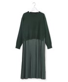 【23区/NIJYUSANKU】の【先行予約/洗える】ニットセットアップ プリーツコンビ ワンピース ダークグリーン系|ID: prp329100004775603 ipo3291000000034617108