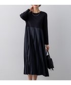 【23区/NIJYUSANKU】のニットセットアップ プリーツコンビ ワンピース ブラック系|ID:prp329100004775603