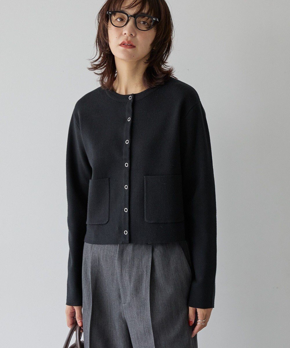 【アメリカンホリック/AMERICAN HOLIC】のバイパチリングドットニットカーディガン インテリア・キッズ・メンズ・レディースファッション・服の通販 founy(ファニー) ファッション Fashion レディースファッション Fashion for Women トップス・カットソー Cut & Sew Tops ニット Knit Tops & Sweaters カーディガン・羽織り Layered Style Cardigans アメリカン American Style 洗える Machine Washable カーディガン Cardigan, Knitwear コンパクト Compact, Small Size シンプル Simple, Minimal スタイリッシュ Stylish, Fashionable トレンド Trend, Trending Now ドット Polka Dot, Dot Pattern フォルム Silhouette, Form フロント Front, Front Design プレーン Plain, Simple ボックス Boxy, Box Shape ポケット Pocket, Pocket Detail メタル Metal, Metal Parts A/W・秋冬 Autumn/Winter Black|ID: prp329100004775606 ipo3291000000034617170