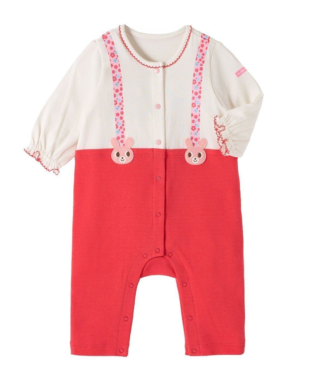 【ミキハウスホットビスケッツ/MIKI HOUSE HOT BISCUITS / KIDS】の【70-80cm】キャビットサスペンダーカバーオール 人気、トレンドファッション・服の通販 founy(ファニー) 　ファッション　Fashion　キッズファッション　Fashion for Kids　サスペンダー　Suspenders, Braces　長袖　Long Sleeve, Full Sleeve　ベビー　Baby, Babywear　ロンパース　Romper, Jumpsuit　冬　Winter / This Winter　A/W・秋冬　Autumn/Winter　S/S・春夏　SS, Spring/Summer, Warm Season　おすすめ　Recommended / Our Picks　夏　Summer　ギフト プレゼント　Gift / Present　 other-1|ID: prp329100004776640 ipo3291000000034628482