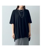 【イェッカ ヴェッカ/YECCA VECCA】の異素材切替タックデザインカットソー Black|ID: prp329100004776661 ipo3291000000034628751