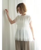 【イェッカ ヴェッカ/YECCA VECCA】のチュールギャザーブラウス Ivory|ID: prp329100004776671 ipo3291000000034628936