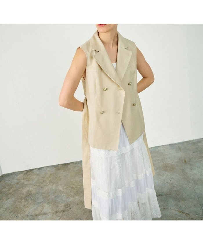 【グレース コンチネンタル/GRACE CONTINENTAL】のリネンタッチダブルブラウス インテリア・キッズ・メンズ・レディースファッション・服の通販 founy(ファニー) https://founy.com/ ファッション Fashion レディースファッション Fashion for Women トップス・カットソー Cut & Sew Tops シャツ・ブラウス・オフィスカジュアル Elegant Blouses & Button-Ups おすすめ Recommended / Our Picks カーゴパンツ Cargo Pants, Utility Pants セットアップ Set-Up, Coordinated Outfit デニム Denim, Jeans Material ノースリーブ Sleeveless, No-Sleeve ベスト Vest, Waistcoat 夏 Summer 春 Spring S/S・春夏 SS, Spring/Summer, Warm Season |ID: prp329100004776678 ipo3291000000034629134