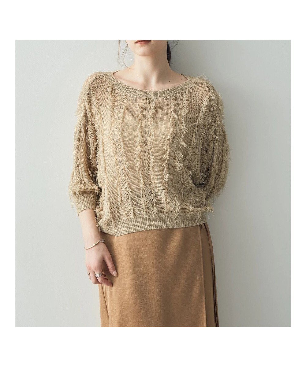 【イェッカ ヴェッカ/YECCA VECCA】の2wayフリンジリボンニット インテリア・キッズ・メンズ・レディースファッション・服の通販 founy(ファニー) ファッション Fashion レディースファッション Fashion for Women トップス・カットソー Cut & Sew Tops ニット Knit Tops & Sweaters カーディガン Cardigan, Knitwear シアー Sheer, See-Through セーター Sweater, Knitwear トレンド Trend, Trending Now フリンジ Fringe, Tassel ポケット Pocket, Pocket Detail リボン Ribbon, Bow 夏 Summer 春 Spring S/S・春夏 SS, Spring/Summer, Warm Season Beige|ID: prp329100004776685 ipo3291000000034629185