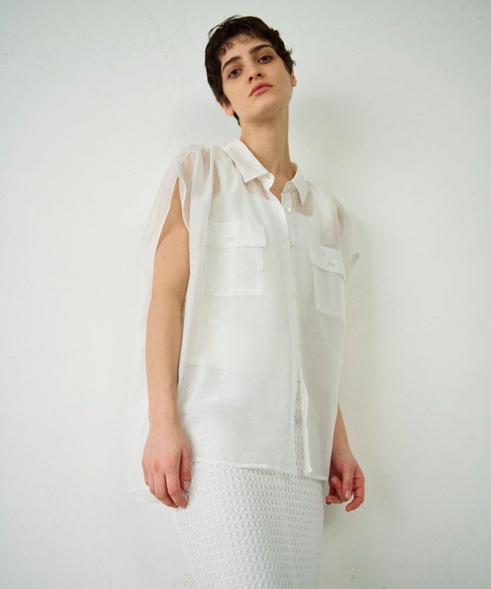 【グレース コンチネンタル/GRACE CONTINENTAL】のギャザーシャツ インテリア・キッズ・メンズ・レディースファッション・服の通販 founy(ファニー) https://founy.com/ ファッション Fashion レディースファッション Fashion for Women トップス・カットソー Cut & Sew Tops シャツ・ブラウス・オフィスカジュアル Elegant Blouses & Button-Ups ギャザー Gathered, Ruffled サテン Satin, Glossy Fabric シアー Sheer, See-Through シンプル Simple, Minimal 夏 Summer 春 Spring S/S・春夏 SS, Spring/Summer, Warm Season |ID: prp329100004776690 ipo3291000000034629204