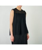 【グレース コンチネンタル/GRACE CONTINENTAL】のチュールノースリーブ トップ 人気、トレンドファッション・服の通販 founy(ファニー) ファッション Fashion レディースファッション Fashion for Women トップス・カットソー Cut & Sew Tops キャミソール&ノースリーブ Camisoles & Sleeveless Tops ギャザー Gathered, Ruffled チュール Tulip, Tulip Motif プリーツ Pleats, Pleated 夏 Summer 春 Spring S/S・春夏 SS, Spring/Summer, Warm Season thumbnail ブラック|ID: prp329100004776718 ipo3291000000034629426