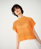 【グレース コンチネンタル/GRACE CONTINENTAL】のメッシュルーズニットトップ 人気、トレンドファッション・服の通販 founy(ファニー) ファッション Fashion レディースファッション Fashion for Women トップス・カットソー Cut & Sew Tops ニット Knit Tops & Sweaters オレンジ Orange シアー Sheer, See-Through ショート Short, Short Length ハイネック High Neck, Mock Neck バランス Balance, Style Balance ベスト Vest, Waistcoat ベーシック Basic, Essential メッシュ Mesh, Net Fabric ロング Long, Long-Length エレガント 上品 Elegant 今季 This Season, Current Season 夏 Summer 春 Spring S/S・春夏 SS, Spring/Summer, Warm Season 長袖 Long Sleeve, Full Sleeve thumbnail オレンジ|ID: prp329100004776720 ipo3291000000034629455