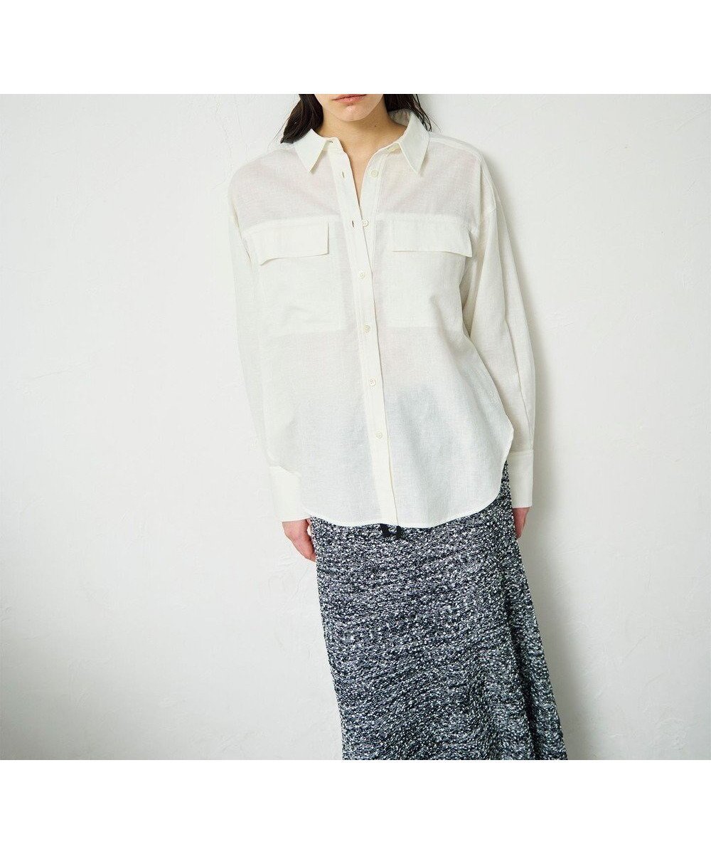 【グレース コンチネンタル/GRACE CONTINENTAL】のトリアセリネンオーバーシャツ 人気、トレンドファッション・服の通販 founy(ファニー) ファッション Fashion レディースファッション Fashion for Women トップス・カットソー Cut & Sew Tops シャツ・ブラウス・オフィスカジュアル Elegant Blouses & Button-Ups シンプル Simple, Minimal ドレープ Drape, Draping Fabric ボトム Bottoms, Lower Wear マーメイド Mermaid, Fishtail Silhouette リアル Real, Realistic リネン Linen, Linen Fabric ワンポイント One Point, Statement Accent エレガント 上品 Elegant 夏 Summer 春 Spring S/S・春夏 SS, Spring/Summer, Warm Season other-1|ID: prp329100004776729 ipo3291000000034629476