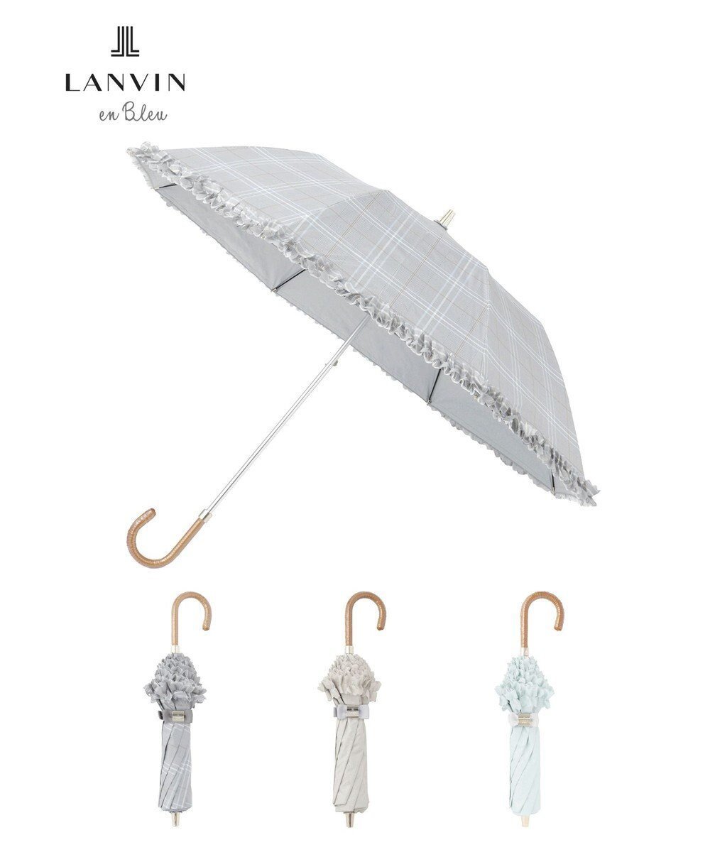 【ムーンバット/MOONBAT】のランバン オン ブルー 晴雨兼用日傘 折りたたみ傘 ドビー×フリル 遮光 遮熱 UV 人気、トレンドファッション・服の通販 founy(ファニー) ファッション Fashion レディースファッション Fashion for Women レイングッズ・傘・晴雨兼用傘 Umbrellas & Rain Gear フリル Frill, Ruffle ミックス Mix, Mixed Style 傘 Umbrella, Parasol 日傘 Parasol, UV Umbrella other-1|ID: prp329100004776762 ipo3291000000034629674