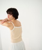 【グレース コンチネンタル/GRACE CONTINENTAL】のバイカラーニットノースリーブ 人気、トレンドファッション・服の通販 founy(ファニー) ファッション Fashion レディースファッション Fashion for Women トップス・カットソー Cut & Sew Tops ニット Knit Tops & Sweaters キャミソール&ノースリーブ Camisoles & Sleeveless Tops カーディガン Cardigan, Knitwear キャミソール Camisole, Spaghetti Strap Top コンパクト Compact, Small Size セットアップ Set-Up, Coordinated Outfit モノトーン Monotone, Black and White ラップ Wrap, Wrap Design エレガント 上品 Elegant 夏 Summer 春 Spring S/S・春夏 SS, Spring/Summer, Warm Season thumbnail ベージュ|ID: prp329100004776764 ipo3291000000034629690