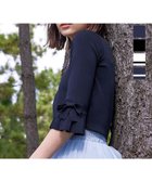 【ティアクラッセ/Tiaclasse】の【洗える】袖口フレアリボンニットカーディガン ネイビー|ID: prp329100004776775 ipo3291000000034629748