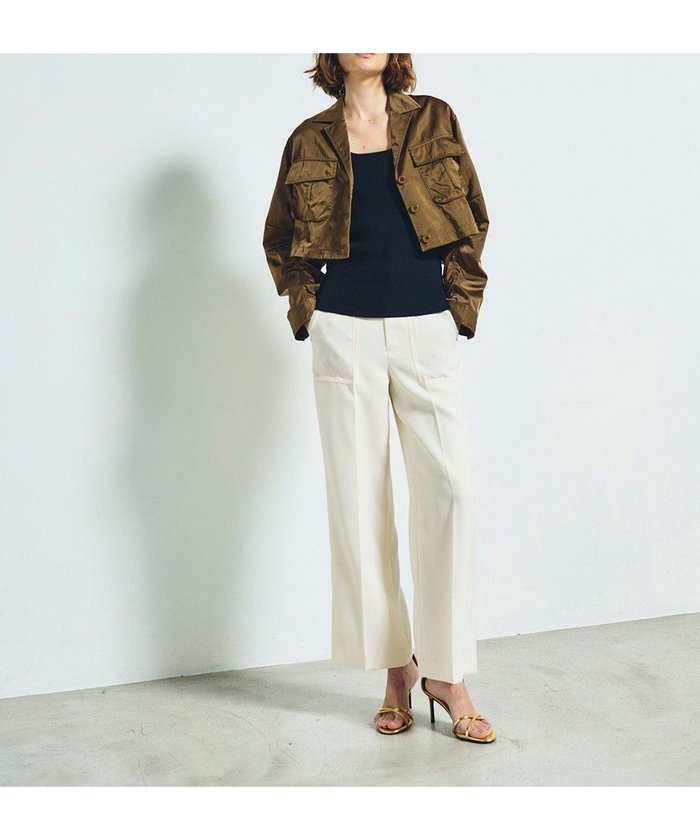 【グレース コンチネンタル/GRACE CONTINENTAL】のクロップドミリタリージャケット インテリア・キッズ・メンズ・レディースファッション・服の通販 founy(ファニー) https://founy.com/ ファッション Fashion レディースファッション Fashion for Women アウター Coat / Outerwear Collection コート・ロングコート・ピーコート Long Coats, Peacoats & More レディースジャケット・軽アウター Jackets モッズコート・ミリタリー風アウター Mods & Field Coats クロップド Cropped, Short Length サテン Satin, Glossy Fabric ジャケット Jacket, Outerwear トレンド Trend, Trending Now ポケット Pocket, Pocket Detail ミリタリー Military, Army Style モッズコート Mods Coat, Military Parka 夏 Summer 春 Spring S/S・春夏 SS, Spring/Summer, Warm Season |ID: prp329100004776776 ipo3291000000034629753