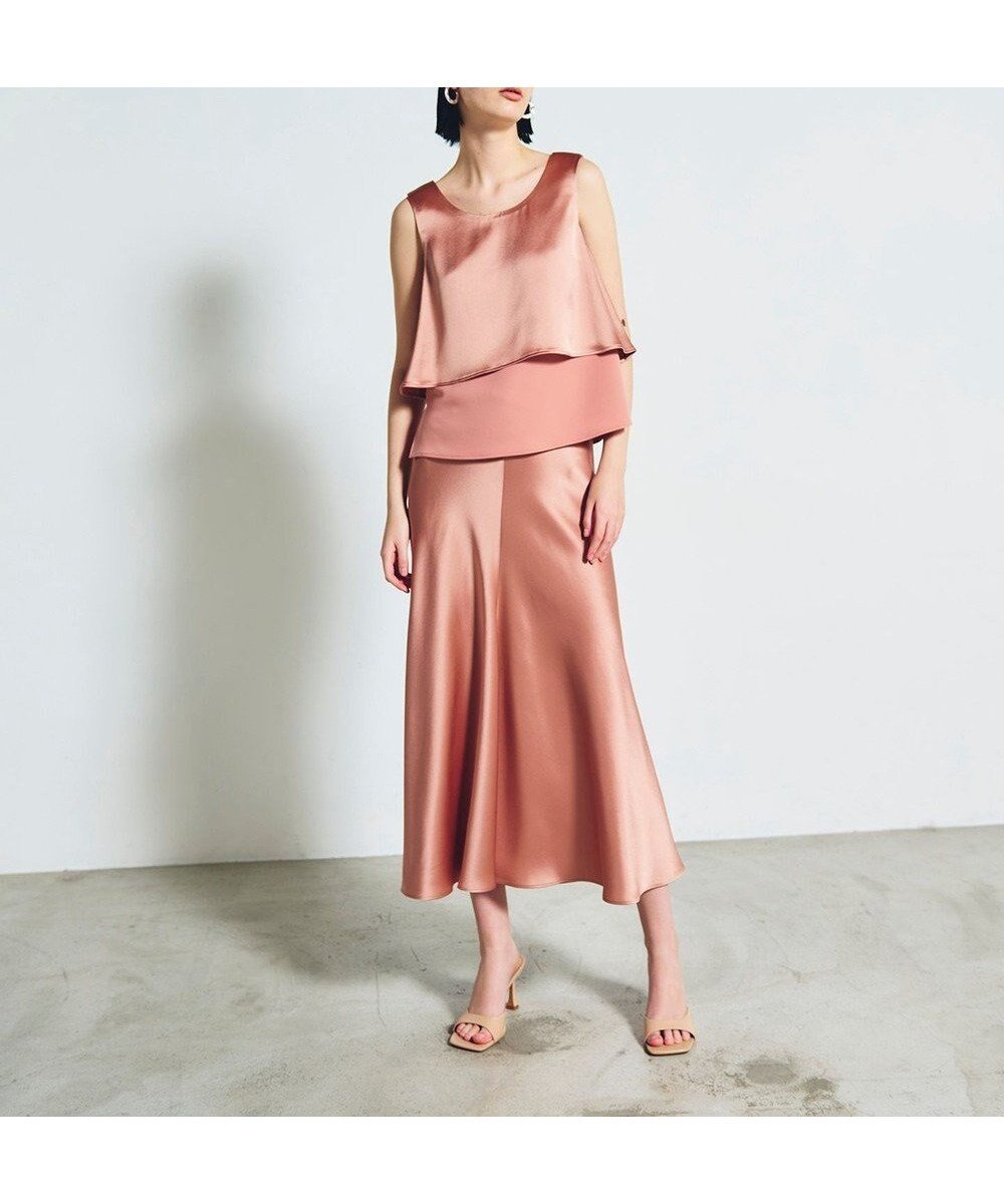 【グレース コンチネンタル/GRACE CONTINENTAL】のサテンバイアスロングスカート インテリア・キッズ・メンズ・レディースファッション・服の通販 founy(ファニー) 　ファッション　Fashion　レディースファッション　Fashion for Women　スカート　Skirts　ロングスカート　Long Skirts / Maxi & Midi Skirts　シンプル　Simple, Minimal　セットアップ　Set-Up, Coordinated Outfit　ドレープ　Drape, Draping Fabric　ロング　Long, Long-Length　エレガント 上品　Elegant　夏　Summer　春　Spring　S/S・春夏　SS, Spring/Summer, Warm Season　オレンジ|ID: prp329100004776777 ipo3291000000034629758