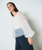 【グレース コンチネンタル/GRACE CONTINENTAL】のチュール刺繍トップ ホワイト|ID: prp329100004776781 ipo3291000000034629772