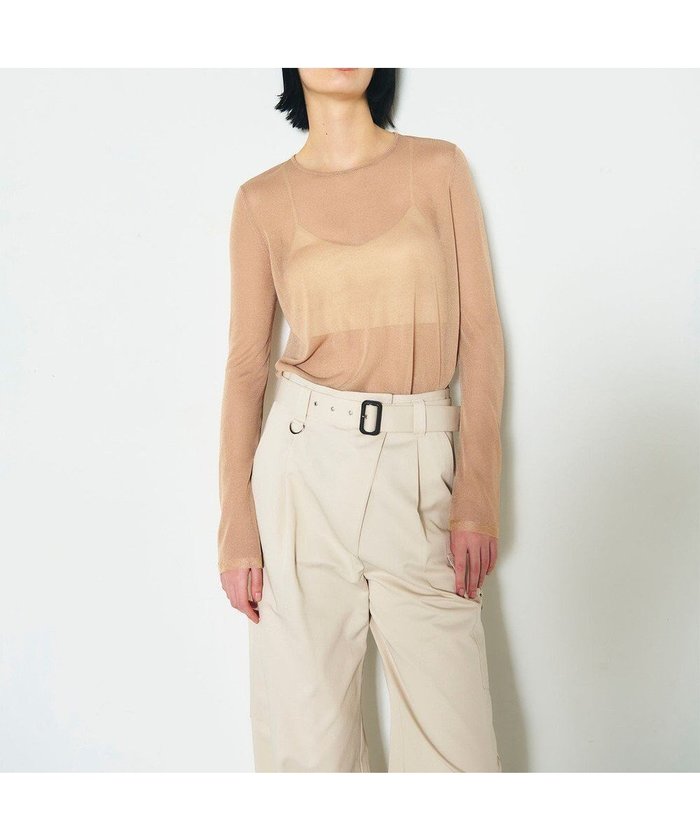 【グレース コンチネンタル/GRACE CONTINENTAL】のシアークルーニットトップ インテリア・キッズ・メンズ・レディースファッション・服の通販 founy(ファニー) https://founy.com/ ファッション Fashion レディースファッション Fashion for Women トップス・カットソー Cut & Sew Tops ニット Knit Tops & Sweaters シャツ・ブラウス・オフィスカジュアル Elegant Blouses & Button-Ups ロングTシャツ・Tシャツ Longline T-Shirts & Tees カットソー・ベーシックTシャツ Cut-and-Sewn Tops / Stretch Tees & Basics インナー Innerwear カットソー Cut and Sewn Top カーディガン Cardigan, Knitwear シアー Sheer, See-Through ジャケット Jacket, Outerwear ベーシック Basic, Essential 夏 Summer 春 Spring S/S・春夏 SS, Spring/Summer, Warm Season |ID: prp329100004776802 ipo3291000000034629844