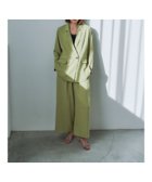 【イェッカ ヴェッカ/YECCA VECCA】のウエストデザインタックパンツ 人気、トレンドファッション・服の通販 founy(ファニー) ファッション Fashion レディースファッション Fashion for Women パンツ Pants & Trousers おすすめ Recommended / Our Picks アシンメトリー Asymmetrical Style ジャケット Jacket, Outerwear スラックス Slacks, Dress Pants セットアップ Set-Up, Coordinated Outfit フェイク Faux, Fake ポケット Pocket, Pocket Detail ワイド Wide, Wide Fit 夏 Summer 春 Spring S/S・春夏 SS, Spring/Summer, Warm Season thumbnail Green|ID: prp329100004776806 ipo3291000000034629858