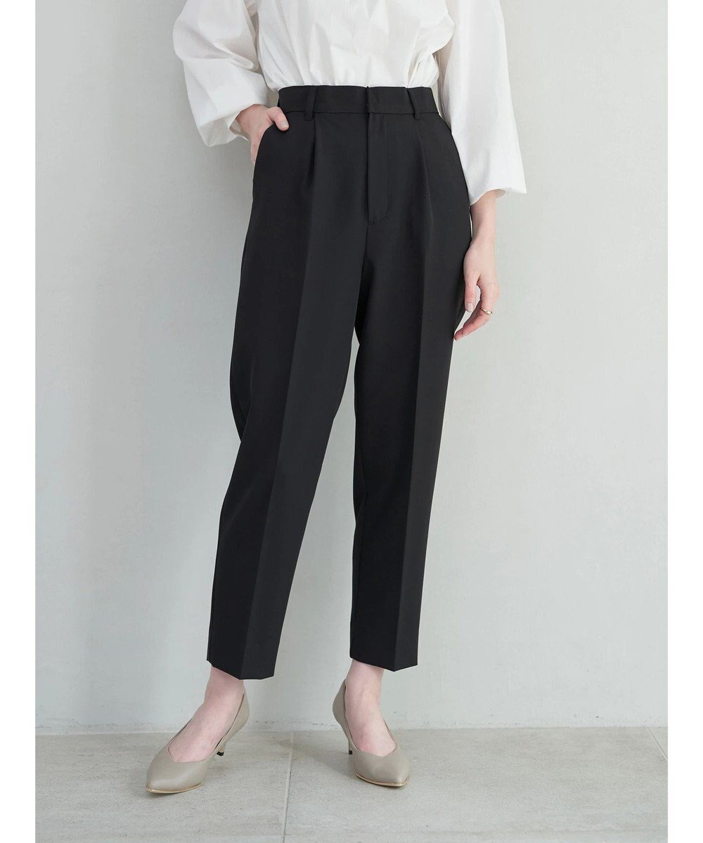 【イェッカ ヴェッカ/YECCA VECCA】のAS.タックテーパードパンツ インテリア・キッズ・メンズ・レディースファッション・服の通販 founy(ファニー) 　ファッション　Fashion　レディースファッション　Fashion for Women　パンツ　Pants & Trousers　フェイク　Faux, Fake　ポケット　Pocket, Pocket Detail　エレガント 上品　Elegant　夏　Summer　春　Spring　S/S・春夏　SS, Spring/Summer, Warm Season　Black|ID: prp329100004776808 ipo3291000000034629868