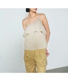 【グレース コンチネンタル/GRACE CONTINENTAL】のフリルキャミソール 人気、トレンドファッション・服の通販 founy(ファニー) ファッション Fashion レディースファッション Fashion for Women トップス・カットソー Cut & Sew Tops キャミソール&ノースリーブ Camisoles & Sleeveless Tops アシンメトリー Asymmetrical Style 春 Spring キャミソール Camisole, Spaghetti Strap Top ジャケット Jacket, Outerwear ジョーゼット Georgette, Semi-Sheer Fabric フリル Frill, Ruffle フロント Front, Front Design S/S・春夏 SS, Spring/Summer, Warm Season 夏 Summer thumbnail ベージュ|ID: prp329100004776813 ipo3291000000034629898