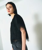 【グレース コンチネンタル/GRACE CONTINENTAL】のフリンジトップ ブラック|ID: prp329100004776814 ipo3291000000034629903