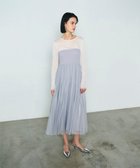 【グレース コンチネンタル/GRACE CONTINENTAL】のプリーツコンビベアワンピース グレー|ID: prp329100004776821 ipo3291000000034629930