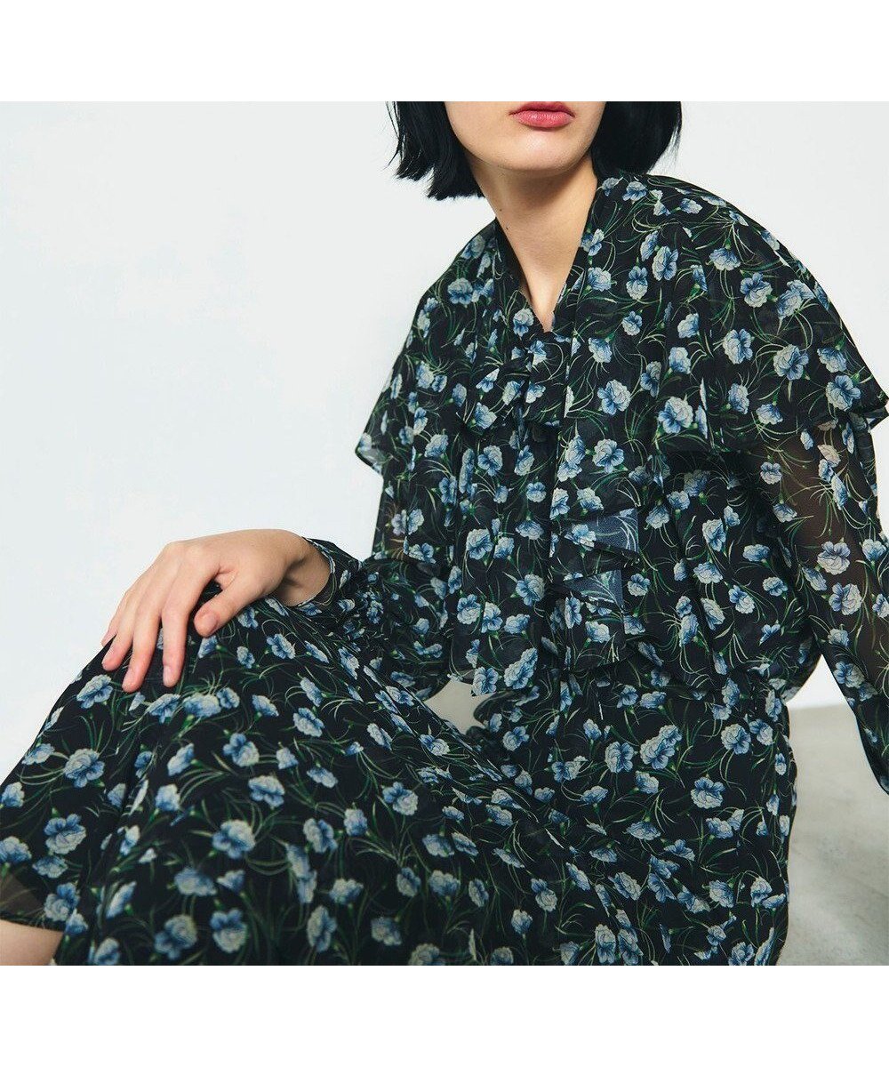 【グレース コンチネンタル/GRACE CONTINENTAL】のスモールフラワーケープトップ インテリア・キッズ・メンズ・レディースファッション・服の通販 founy(ファニー) ファッション Fashion レディースファッション Fashion for Women トップス・カットソー Cut & Sew Tops シャツ・ブラウス・オフィスカジュアル Elegant Blouses & Button-Ups おすすめ Recommended / Our Picks セットアップ Set-Up, Coordinated Outfit ダウン Down, Puffer デニム Denim, Jeans Material フェミニン Feminine, Girly フラワー Flower, Floral フロント Front, Front Design プリント Print, Printed Pattern リボン Ribbon, Bow 夏 Summer 春 Spring S/S・春夏 SS, Spring/Summer, Warm Season ブラック|ID: prp329100004776822 ipo3291000000034629934