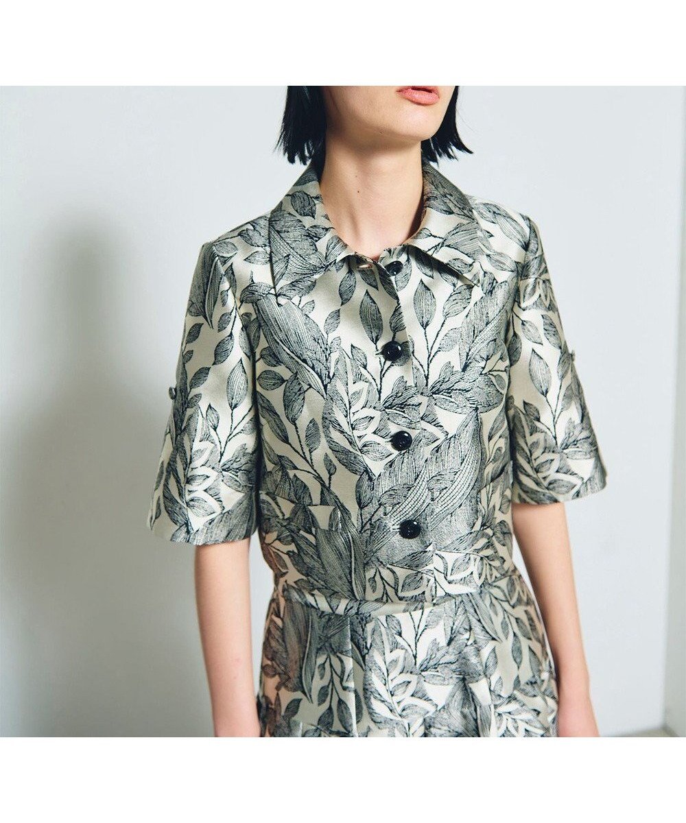 【グレース コンチネンタル/GRACE CONTINENTAL】のボタニカルジャガードシャツ 人気、トレンドファッション・服の通販 founy(ファニー) ファッション Fashion レディースファッション Fashion for Women トップス・カットソー Cut & Sew Tops シャツ・ブラウス・オフィスカジュアル Elegant Blouses & Button-Ups イタリア Italy 春 Spring カットソー Cut and Sewn Top クラシカル Classical, Vintage-Inspired セットアップ Set-Up, Coordinated Outfit タンク Tank Top, Sleeveless Top ハイネック High Neck, Mock Neck フレア Flare, Flared リーフ Leaf, Botanical Leaf S/S・春夏 SS, Spring/Summer, Warm Season 夏 Summer other-1|ID: prp329100004776826 ipo3291000000034629943