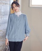 【ティアクラッセ/Tiaclasse】の【新色追加・洗える】重ねヘムタックブラウス サックス|ID: prp329100004776827 ipo3291000000034629948