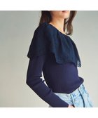 【グレース コンチネンタル/GRACE CONTINENTAL】のカットワークリブニットトップ 人気、トレンドファッション・服の通販 founy(ファニー) ファッション Fashion レディースファッション Fashion for Women トップス・カットソー Cut & Sew Tops ニット Knit Tops & Sweaters コンシャス Conscious, Bodycon シアー Sheer, See-Through セーター Sweater, Knitwear デコルテ Décolleté, Neckline フィット Fit, Slim Fit フェミニン Feminine, Girly ワーク Workwear, Utility Style 夏 Summer 春 Spring S/S・春夏 SS, Spring/Summer, Warm Season thumbnail ネイビー|ID: prp329100004776829 ipo3291000000034629963