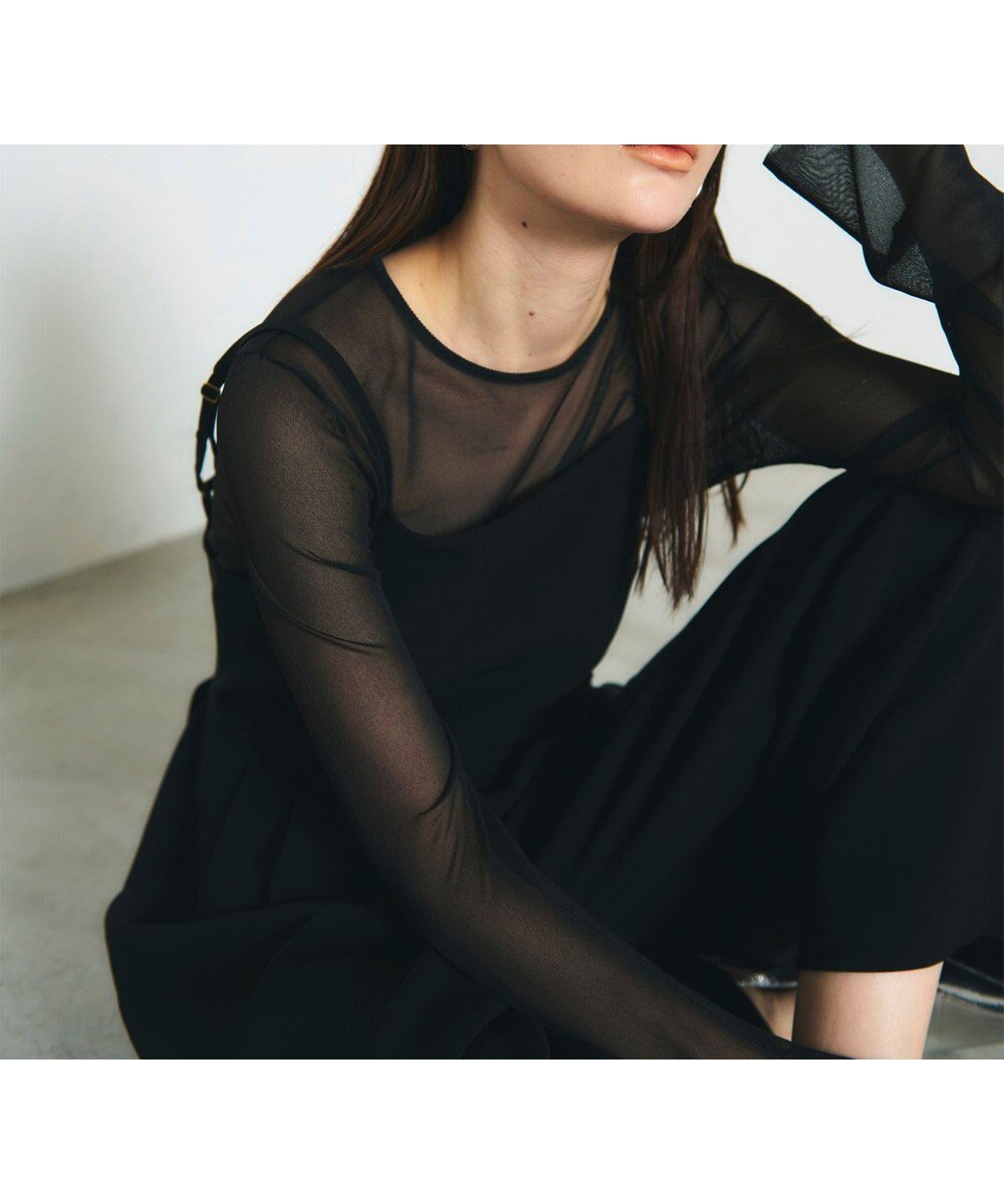 【グレース コンチネンタル/GRACE CONTINENTAL】のトリアセタックサロペット インテリア・キッズ・メンズ・レディースファッション・服の通販 founy(ファニー) ファッション Fashion レディースファッション Fashion for Women ワンピース Dresses オールインワン・ワンピース Dresses and Jumpsuits サロペット&オールインワン Dungarees & Jumpsuit Styles サロペット Overalls, Salopette リラックス Relax, Relaxed Fit ブラック|ID: prp329100004776841 ipo3291000000034630007