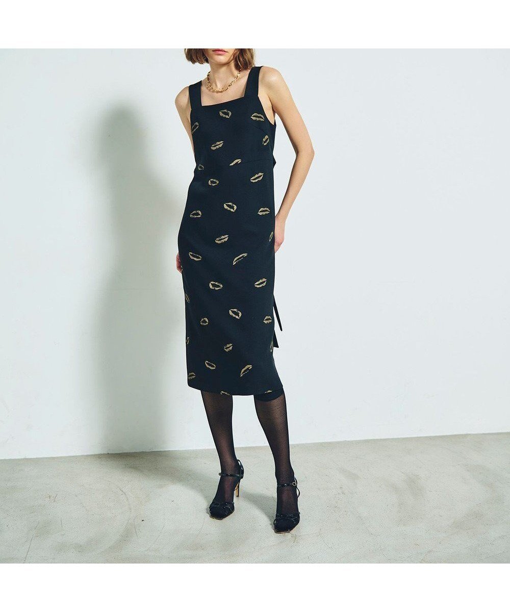 【グレース コンチネンタル/GRACE CONTINENTAL】のリップモチーフドレス インテリア・キッズ・メンズ・レディースファッション・服の通販 founy(ファニー) 　ファッション　Fashion　レディースファッション　Fashion for Women　ワンピース　Dresses　フォーマル・パーティードレス・結婚式用ドレス　Elegant & Casual Dresses　おすすめ　Recommended / Our Picks　ストレッチ　Stretch, Stretchy Fabric　セットアップ　Set-Up, Coordinated Outfit　プリント　Print, Printed Pattern　モチーフ　Motif, Design Theme　リップ　Lip, Lip Motif　リボン　Ribbon, Bow　夏　Summer　春　Spring　S/S・春夏　SS, Spring/Summer, Warm Season　ブラック|ID: prp329100004776843 ipo3291000000034630013