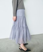 【グレース コンチネンタル/GRACE CONTINENTAL】のチュールティアードスカート グレー|ID: prp329100004776845 ipo3291000000034630019