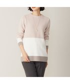 【ジェイ プレス/J.PRESS】の【洗える】CLEAR COTTON BLEND カラーブロック ニット ピンク系1|ID: prp329100004776857 ipo3291000000034630111