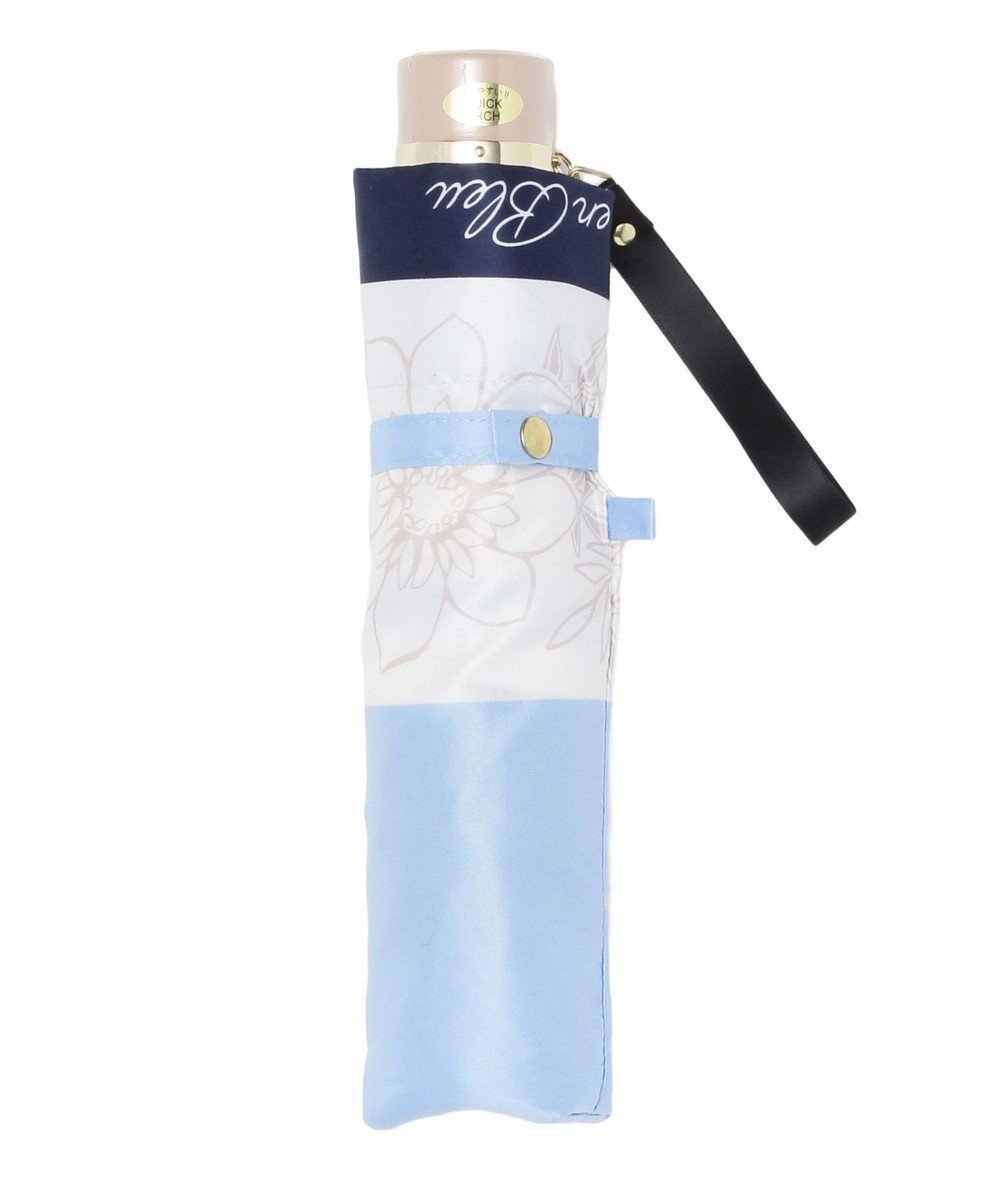 【ムーンバット/MOONBAT】のLANVIN en Bleu 折りたたみ傘 サテンプリントフラワー インテリア・キッズ・メンズ・レディースファッション・服の通販 founy(ファニー) 　ファッション　Fashion　レディースファッション　Fashion for Women　レイングッズ・傘・晴雨兼用傘　Umbrellas & Rain Gear　サテン　Satin, Glossy Fabric　フランス　France, French　ブロック　Block, Solid Block Pattern　ミックス　Mix, Mixed Style　傘　Umbrella, Parasol　サックスブルー|ID: prp329100004776860 ipo3291000000036261093