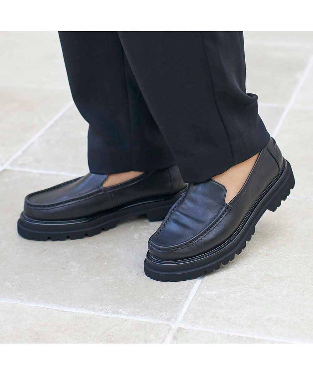 【イング/ing】のing タンクソールモカデザインローファー インテリア・キッズ・メンズ・レディースファッション・服の通販 founy(ファニー) 　ファッション　Fashion　レディースファッション　Fashion for Women　軽量　Lightweight, Ultra Light　シューズ　Shoes, Footwear　トレンド　Trend, Trending Now　ドレス　Dress, One-Piece　バランス　Balance, Style Balance　ベーシック　Basic, Essential　ビジネス 仕事 通勤　Business / Work / Commuting　ブラック|ID: prp329100004776871 ipo3291000000034630216