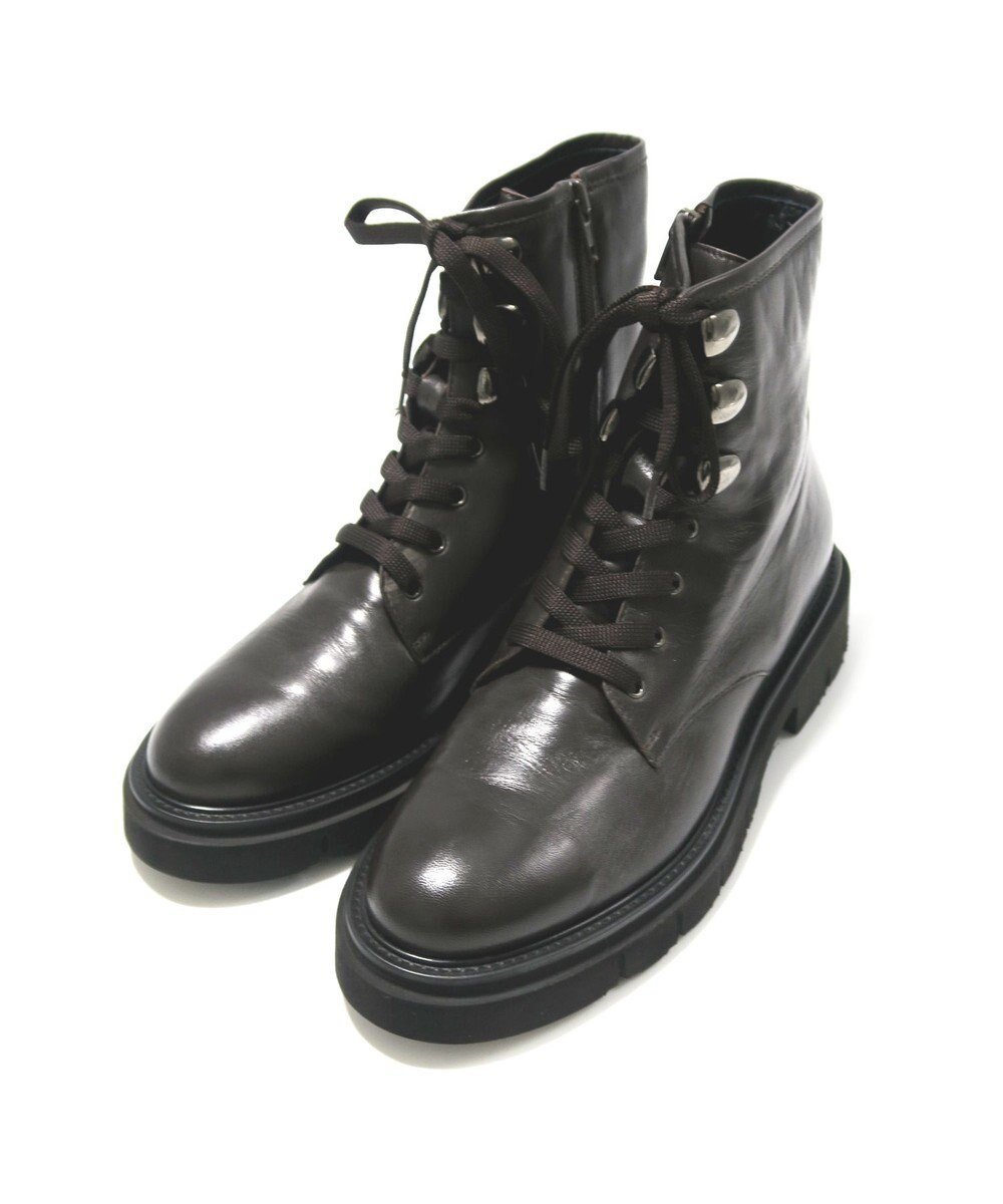 【ボントレ/BONTRE】の【LucaGrossi/ルカグロッシ】レースアップサイドジップショートブーツ インテリア・キッズ・メンズ・レディースファッション・服の通販 founy(ファニー) 　ファッション　Fashion　レディースファッション　Fashion for Women　イタリア　Italy　フィット　Fit, Slim Fit　レース　Lace, Lace Fabric　エレガント 上品　Elegant　厚底　Platform Shoes　A/W・秋冬　Autumn/Winter　ダークブラウン|ID: prp329100004777375 ipo3291000000034639610